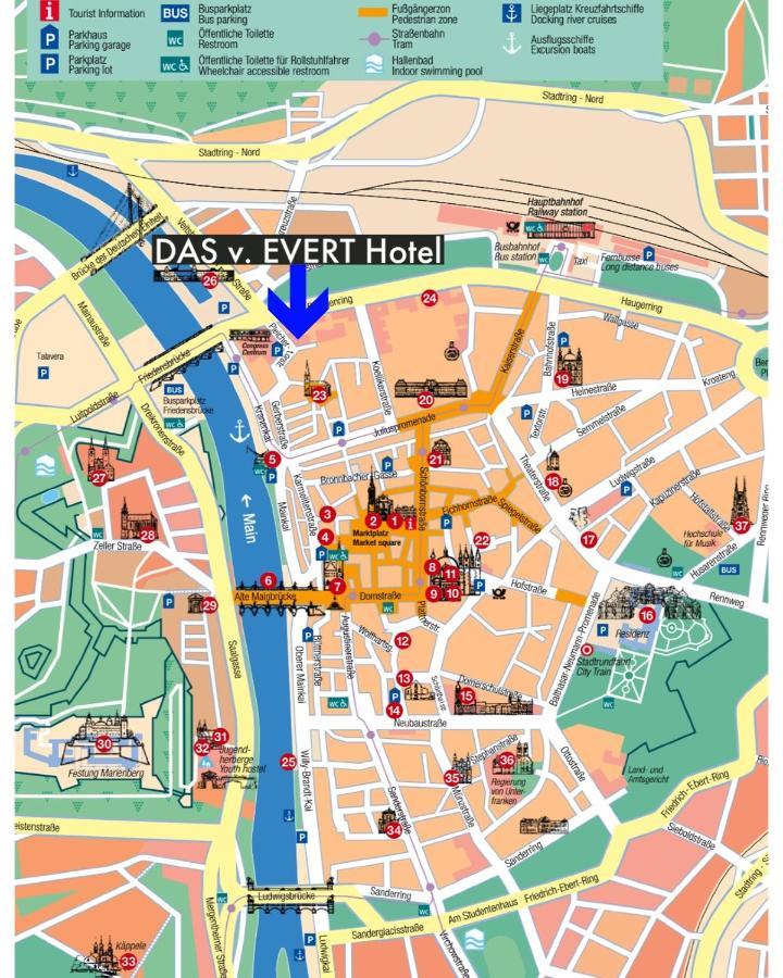Das V Evert Hotel - Am Congress Centrum Wuerzburg Экстерьер фото